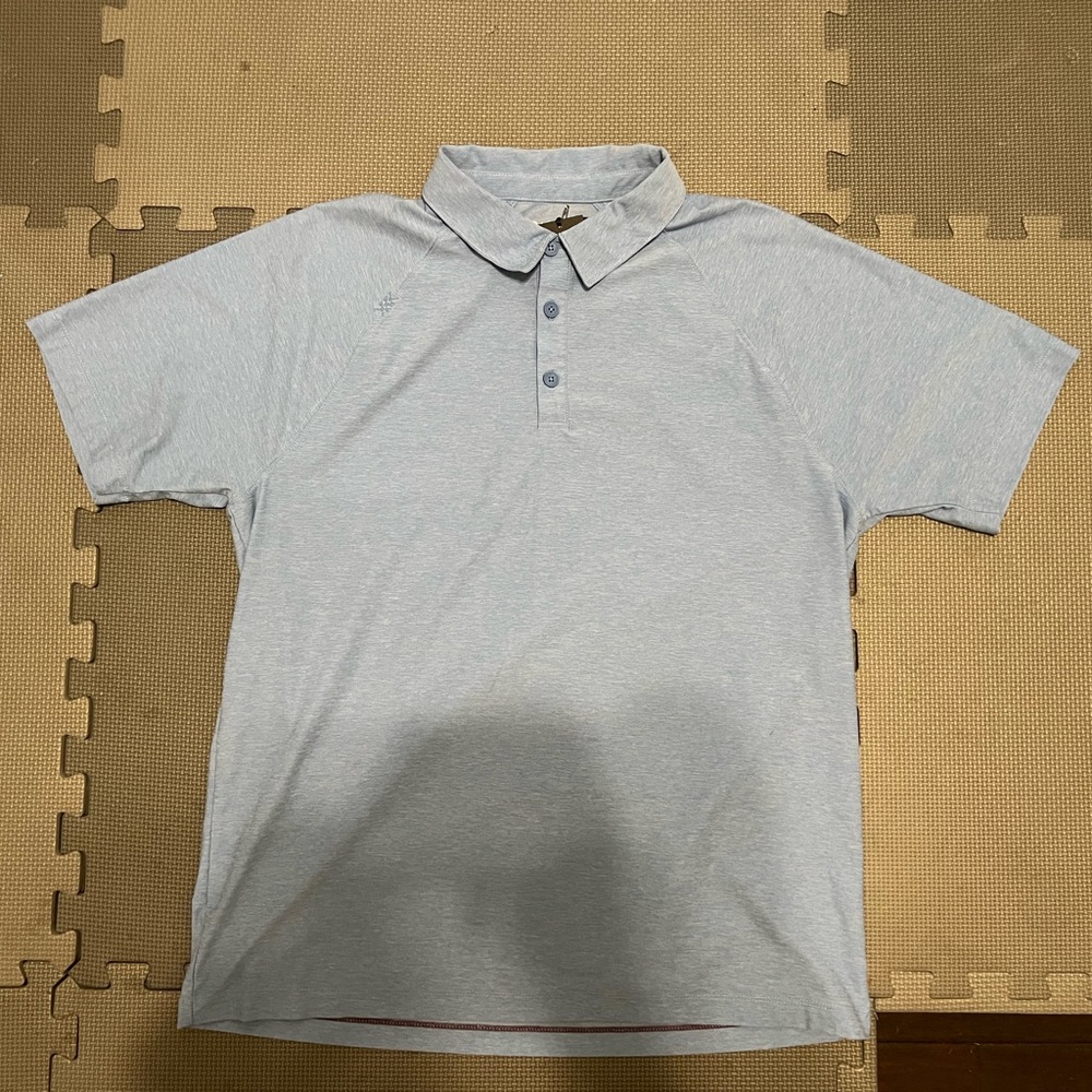 GUC Men's Rhone Reign Polo Shirt Large Light Blue